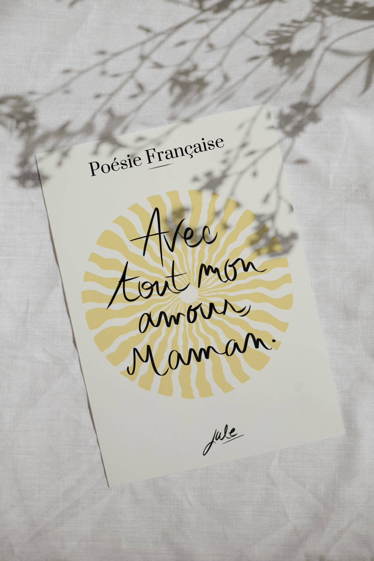 Carte Avec tout mon amour Maman