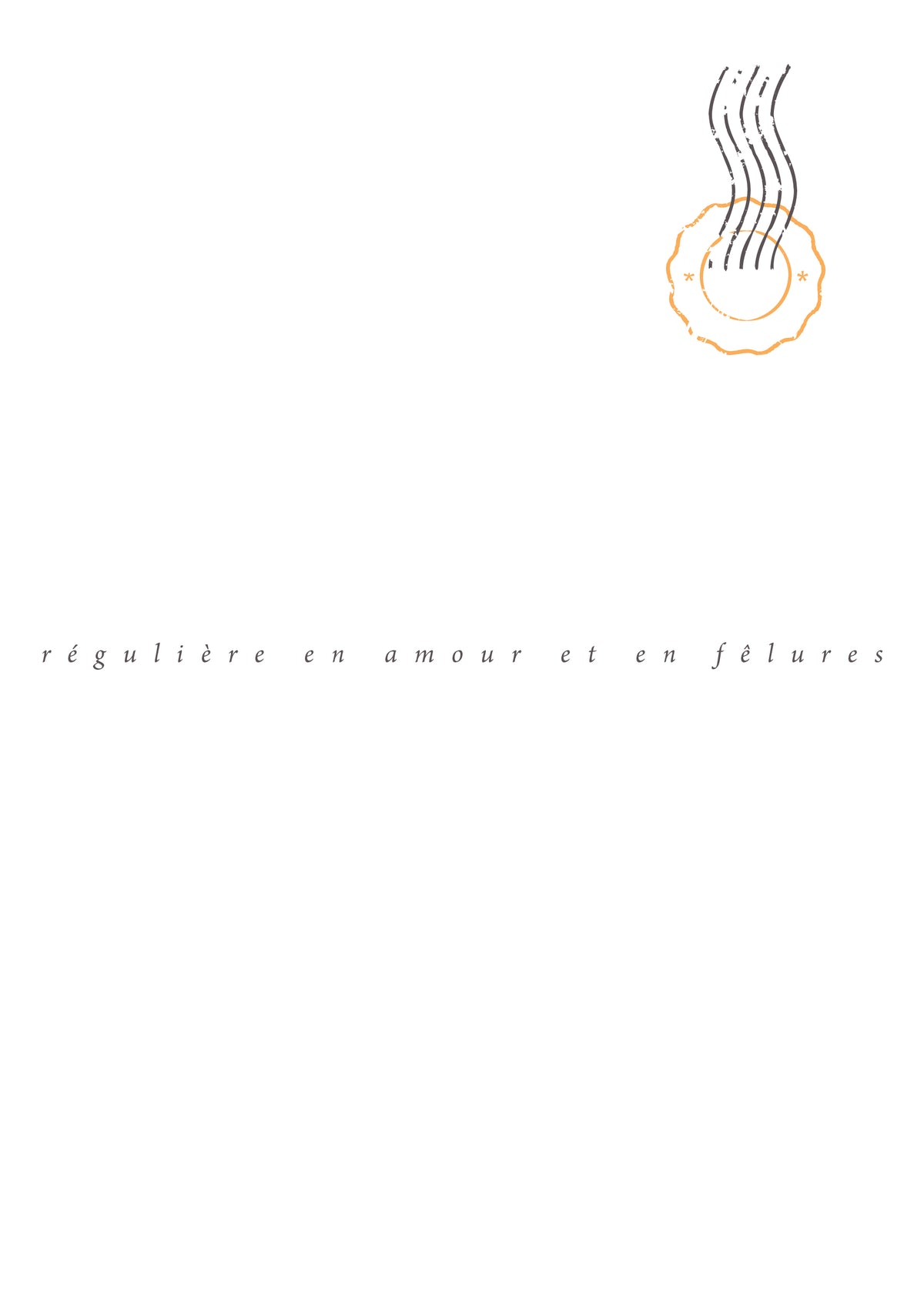 Carte "régulière en amour et en fêlures"