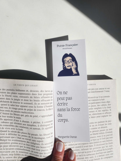 Marguerite Duras and Sappho bookmark