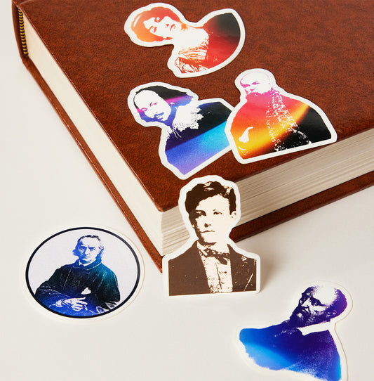 Pack of 6 poet stickers