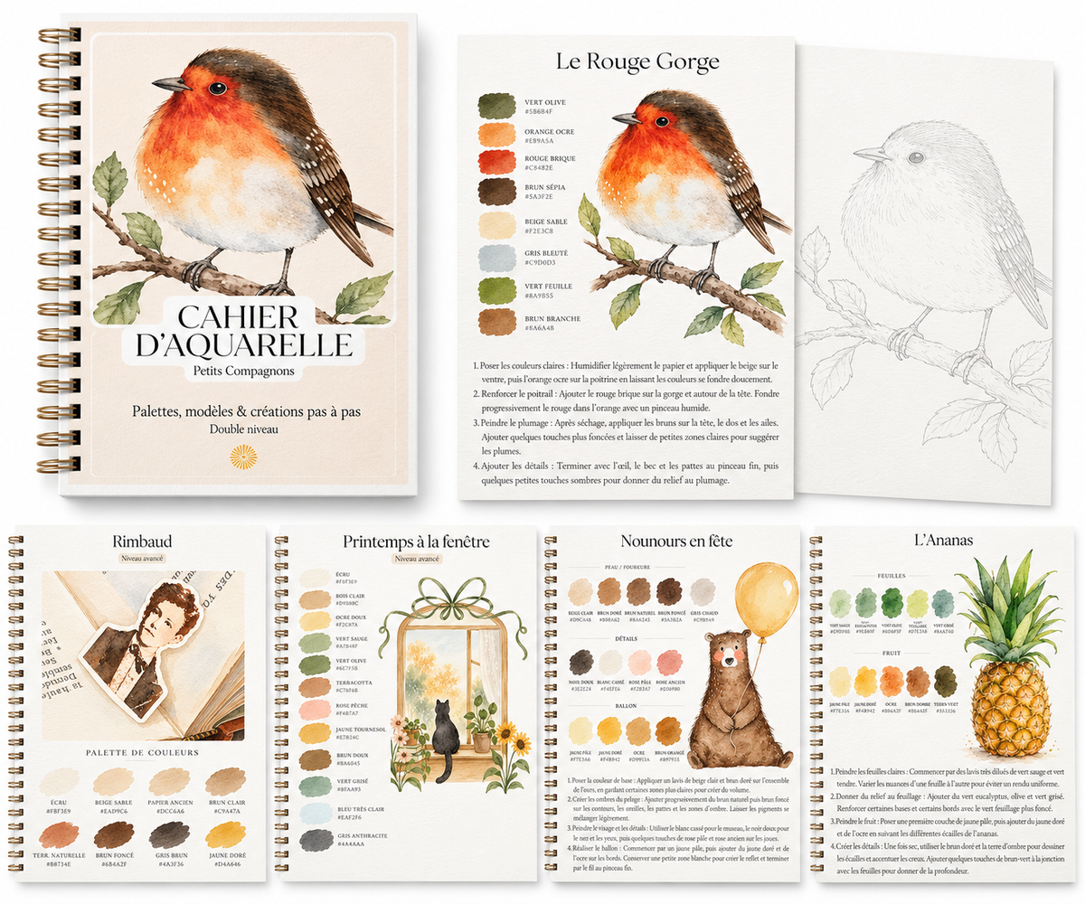 Le Cahier d’Aquarelle d'apprentissage - Petits Compagnons