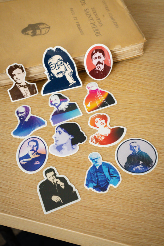 Pack de 12 stickers littéraires