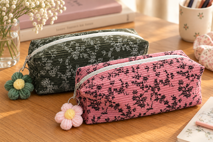 Trousse en Velours Côtelé Liberty