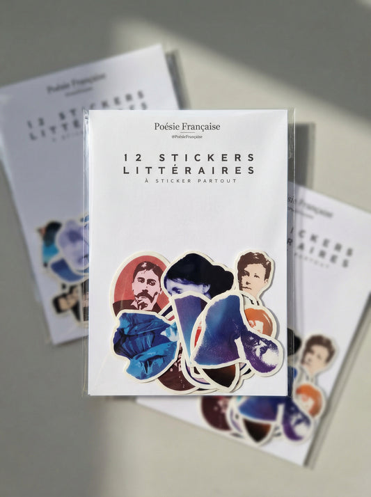 Pack de 12 stickers littéraires